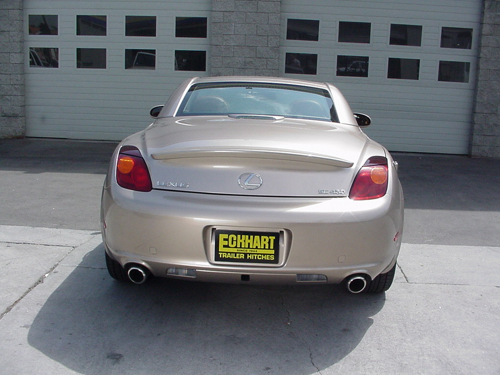 Custom hidden trailer hitch installed on a Lexus by the Eckharts welding team in Reseda, CA.