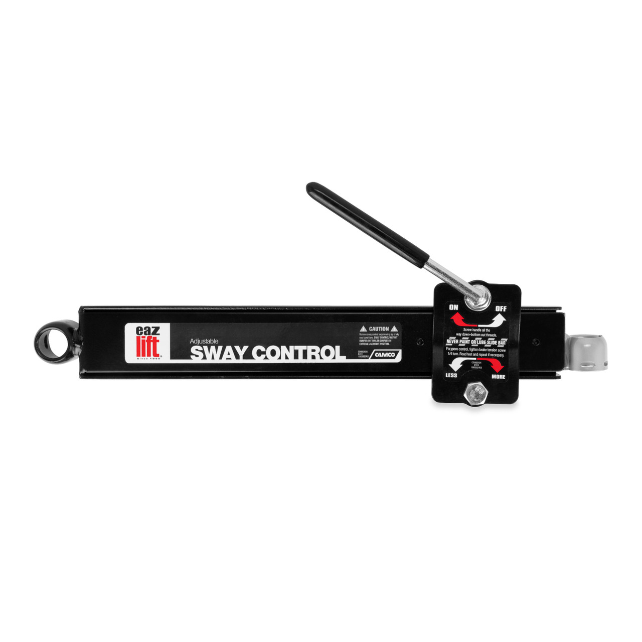 Eaz-Lift weight distribution hitch and adjustable sway control system installed for safe heavy load towing.